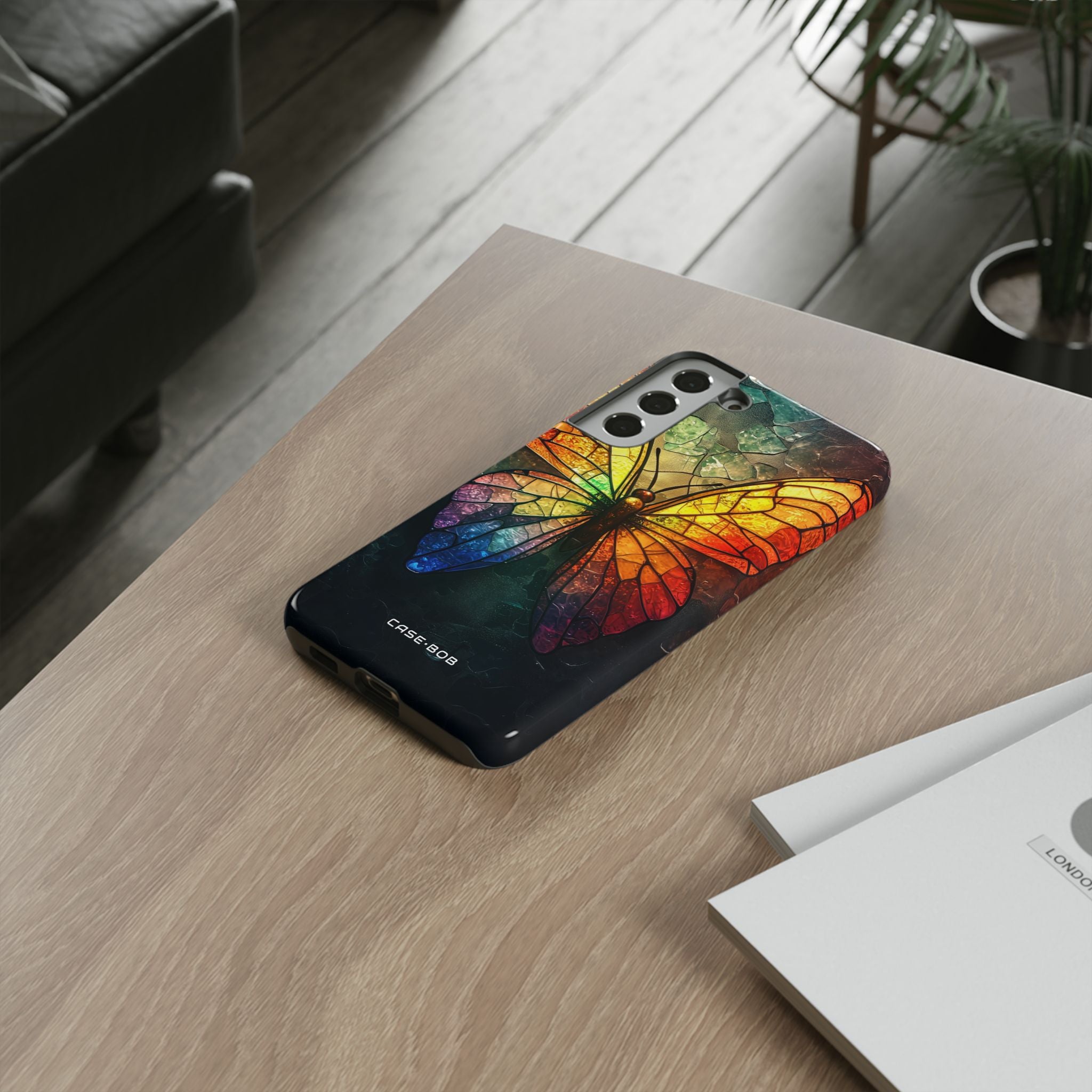 Stained Glass Butterfly Samsung S22 Plus Case - Tough