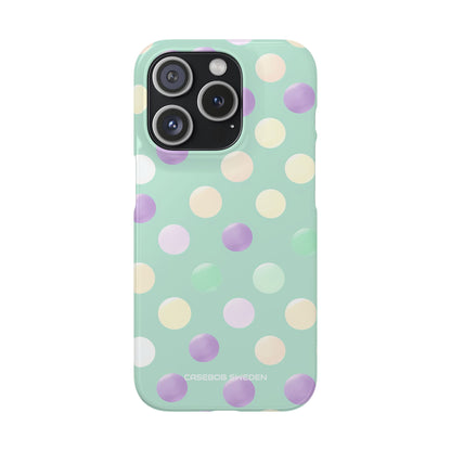 Pastel Polka Dots - Slim iPhone 15 Phone Case