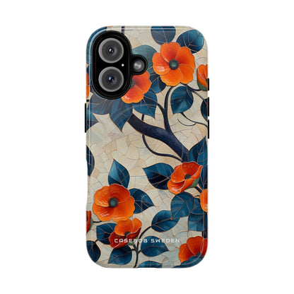 Orange Blossoms Mosaic Harmony iPhone 16  Tough+ Phone Case