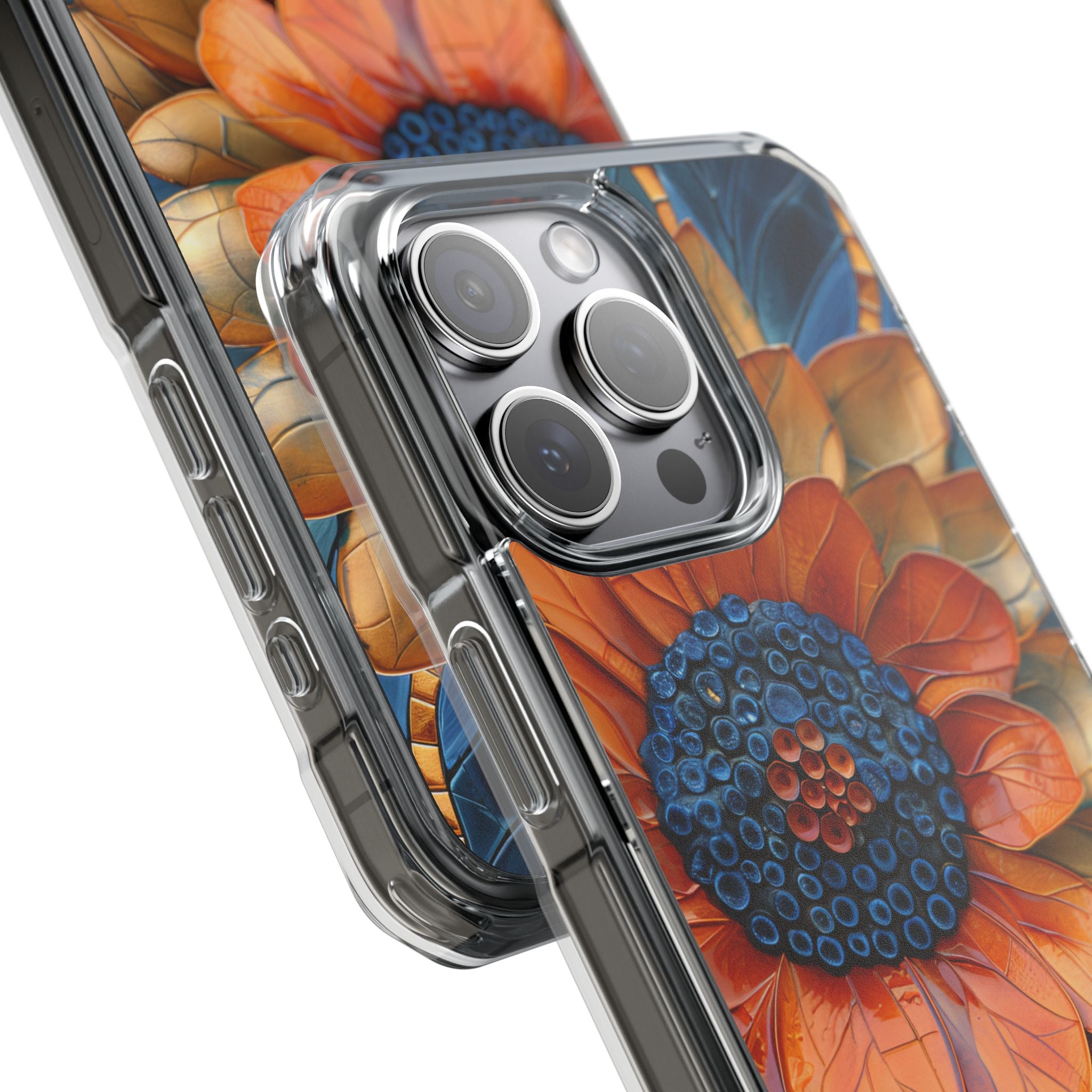 Mosaic Blossom Harmony iPhone 15 - Clear Impact Phone Case