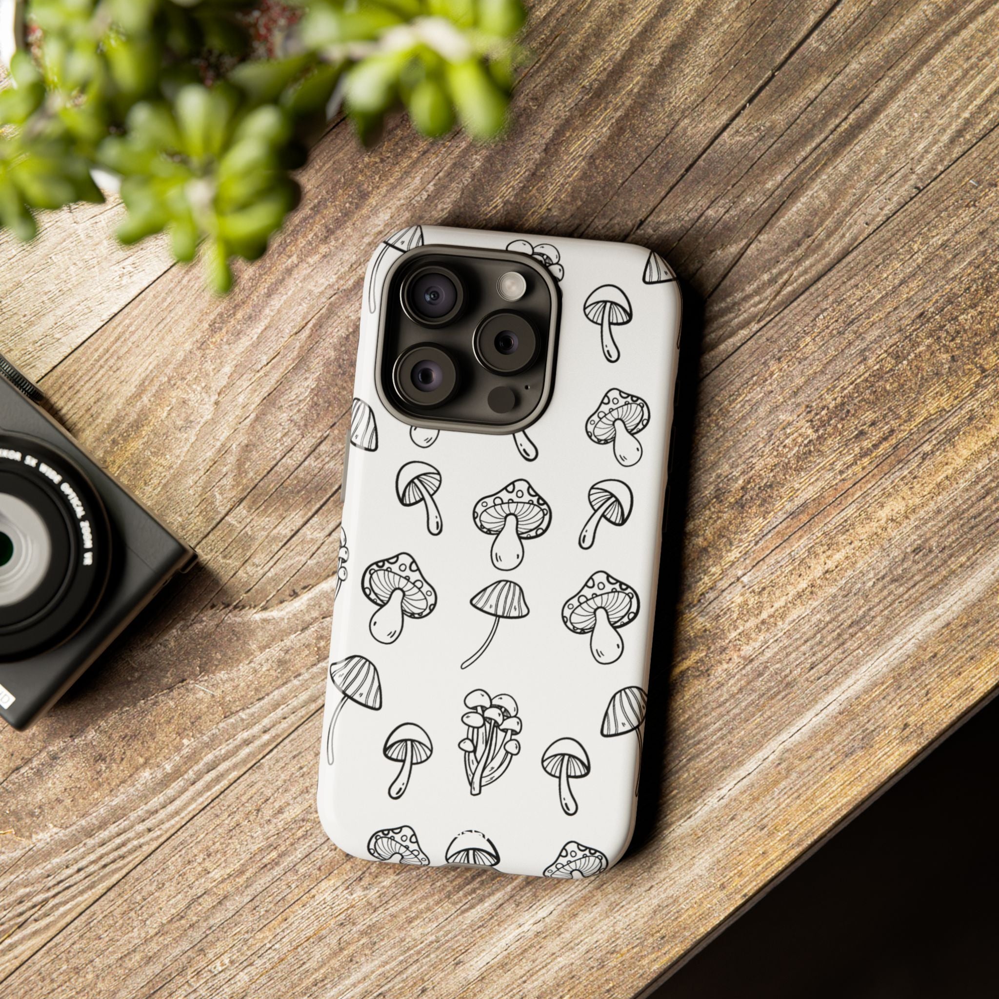 Mushroom Line Play - iPhone Case