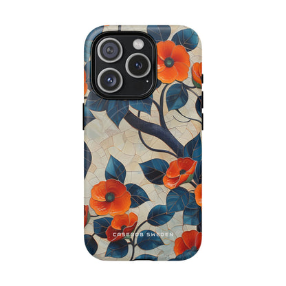 Orange Blossoms Mosaic Harmony iPhone 15  Tough+ Phone Case