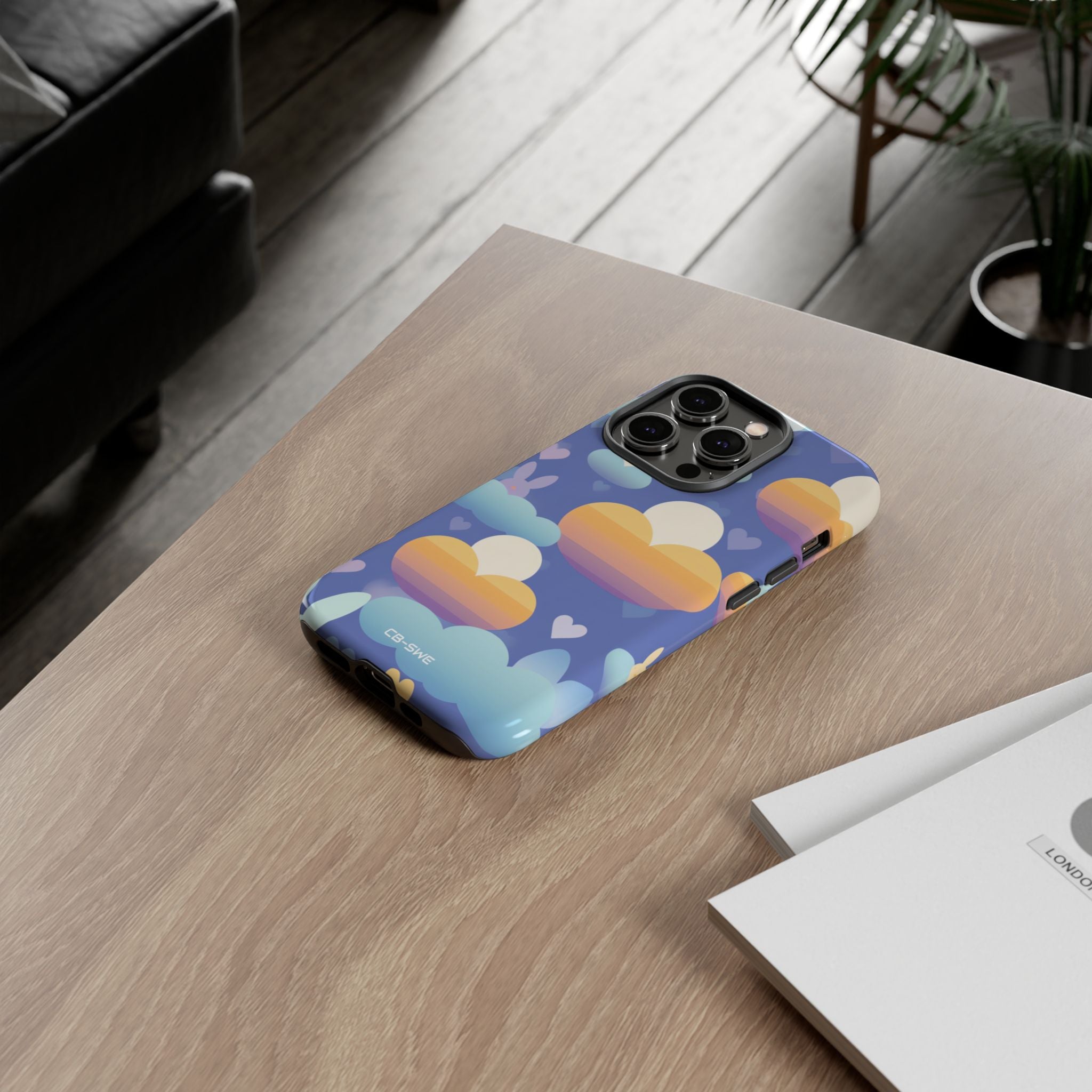 Bunnies Dance Among Clouds - iPhone Case