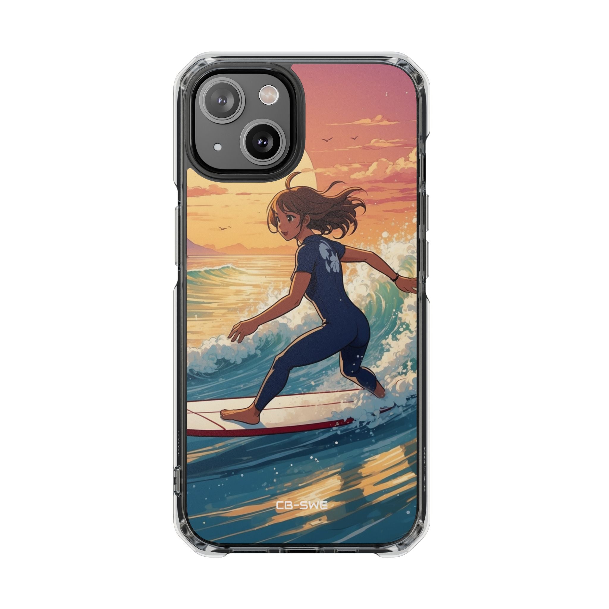 Surfing Into Sunset iPhone Case - Impact