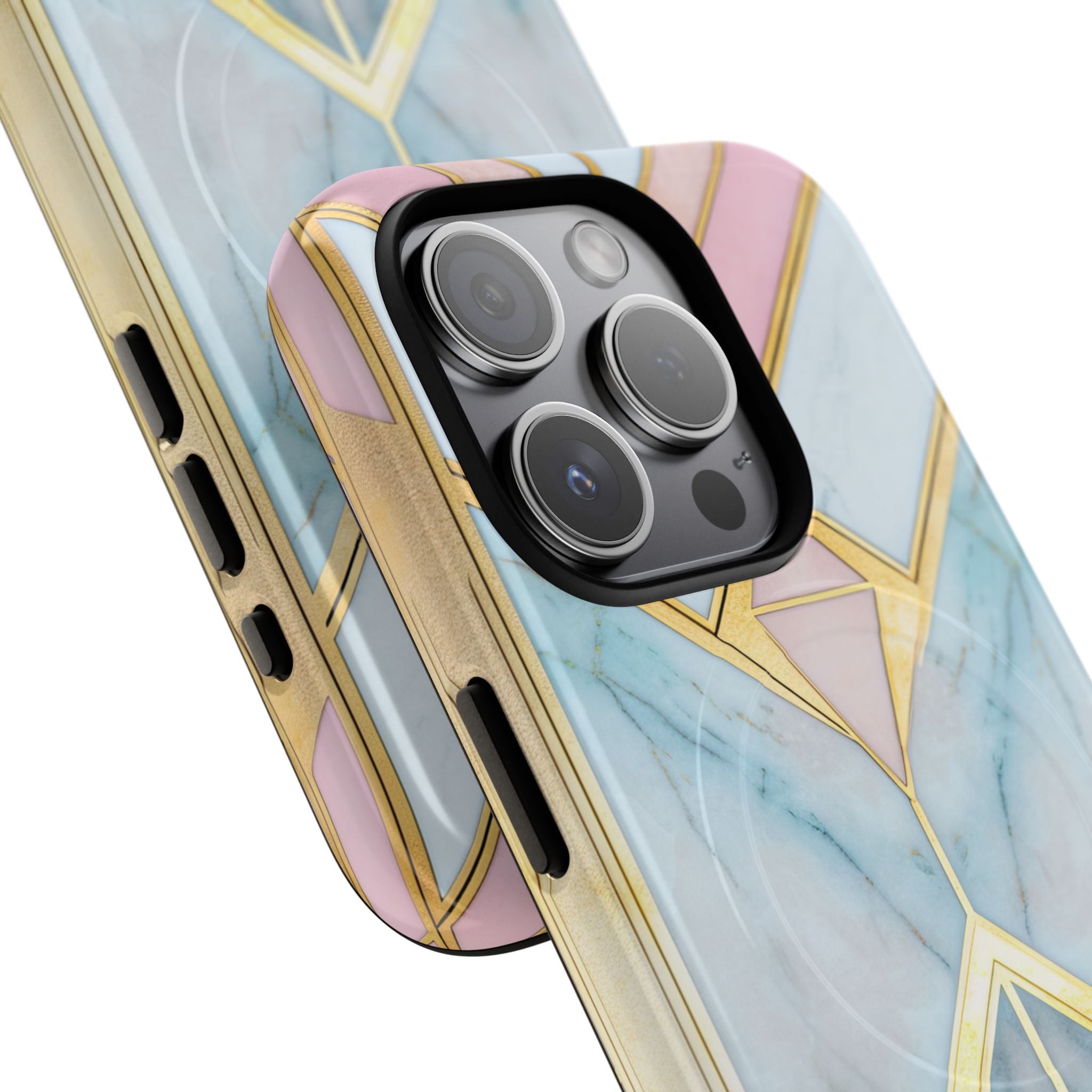 Gold Pink Art Deco - Tough + MagSafe® iPhone 15 Phone Case