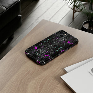 Purple Grid Mirage - Protective Phone Case