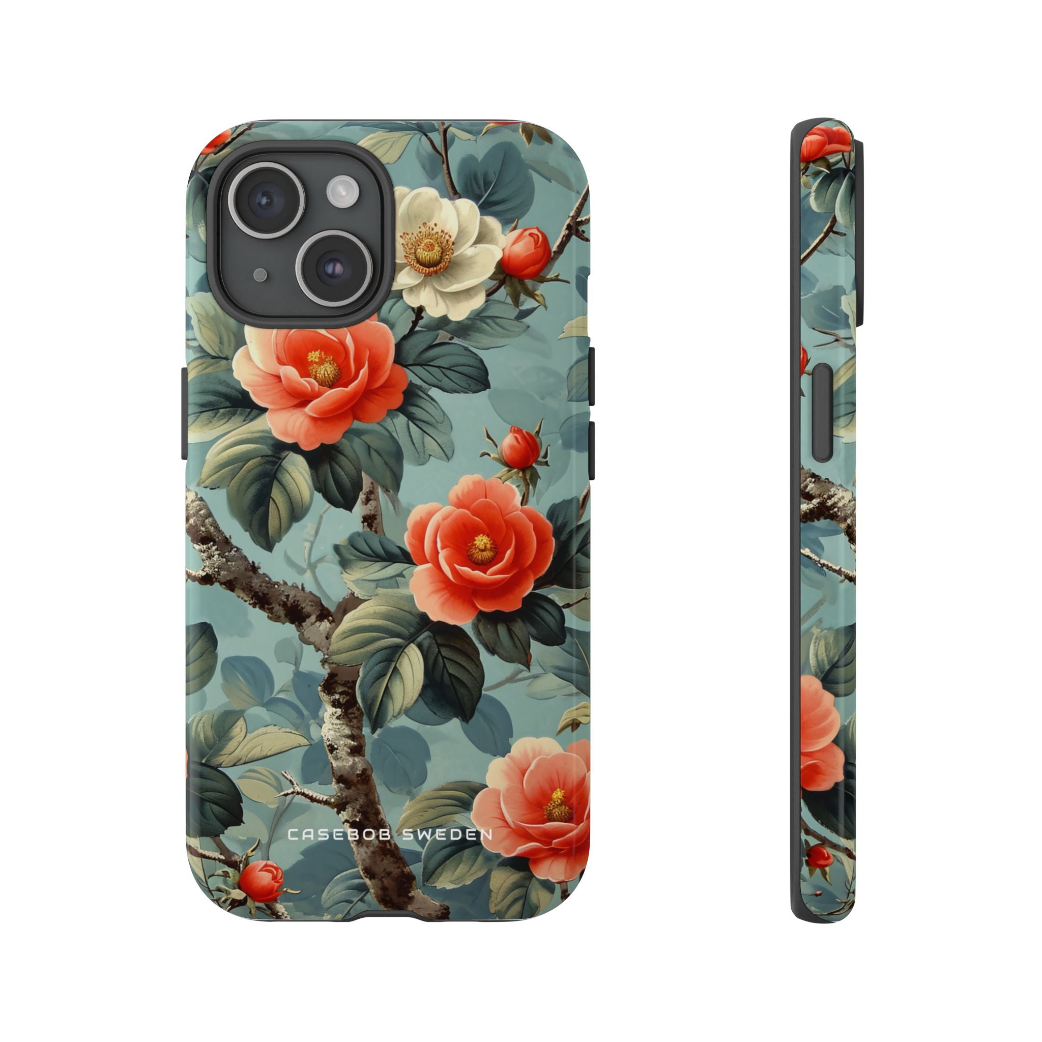 Vintage Floral Romance iPhone 15 - Tough Phone Case