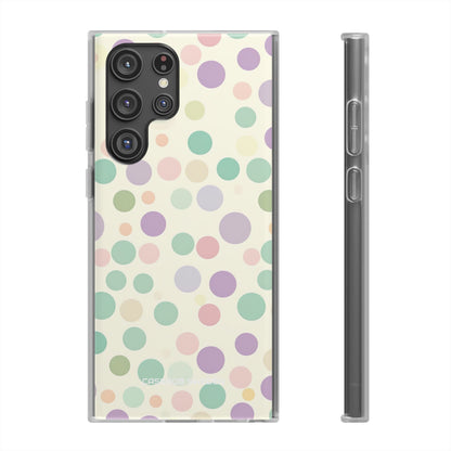 Playful Pastel Polka Dots - Flexi Samsung S22 Phone Case