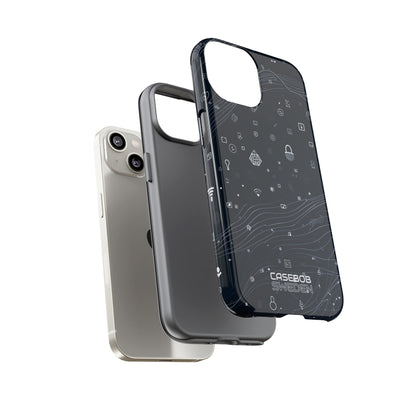 Digitale golfvormen verbinding iPhone 14 - Tough