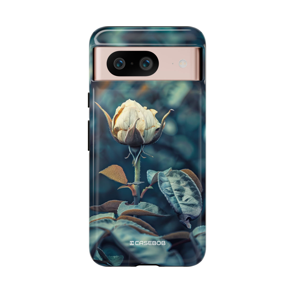 Teal Rosebud Serenade | Protective Phone Case for Google Pixel