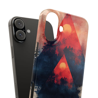 Red Sky Serenity - Slim iPhone 16 Phone Case