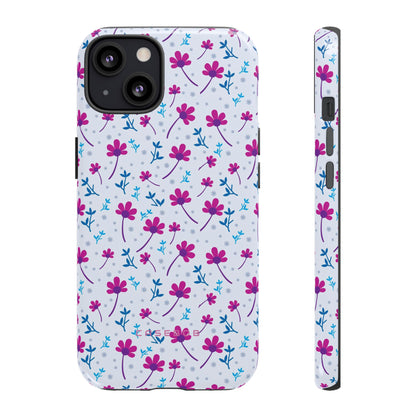 Purple Flower Pattern - Protective Phone Case