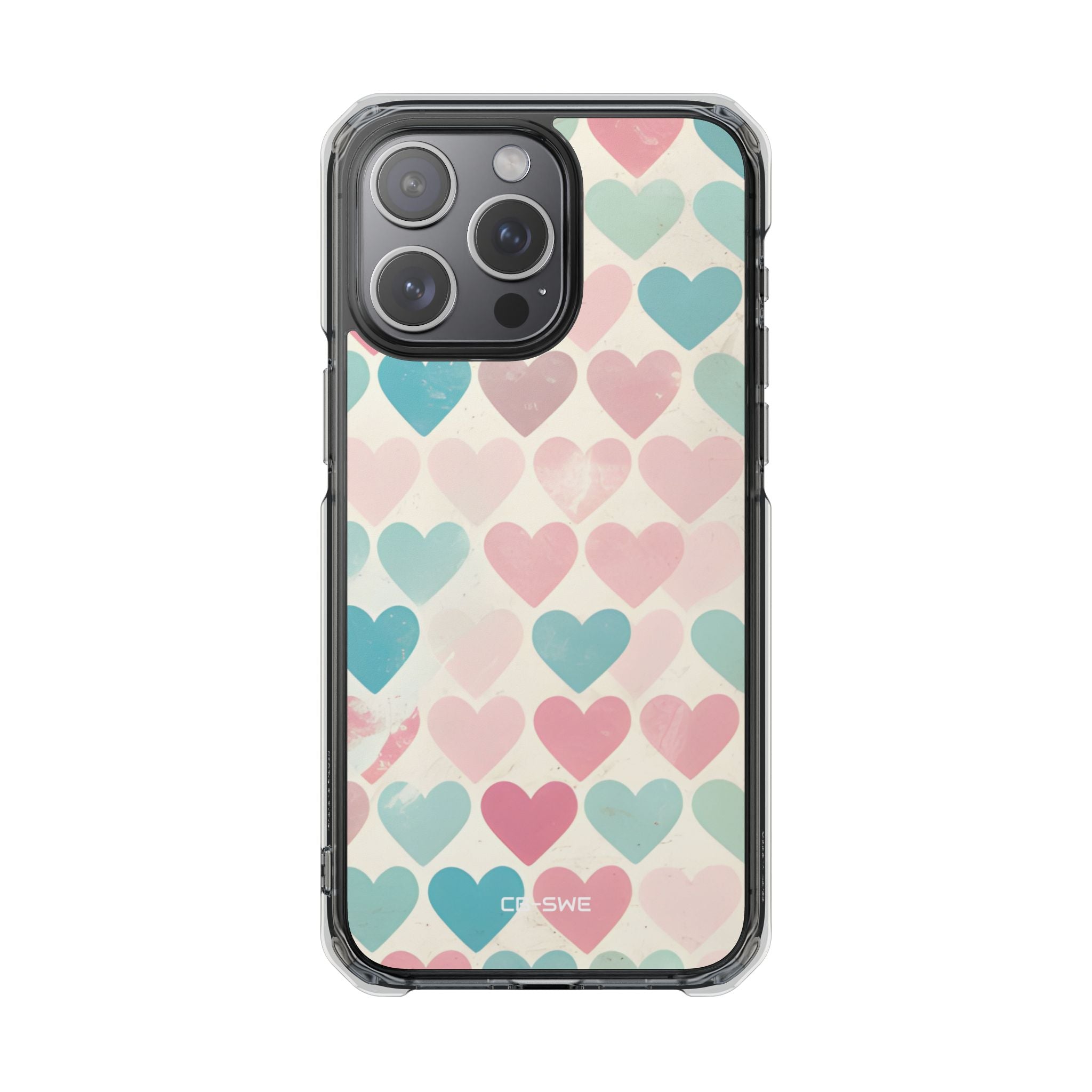 Retro Hearts Symmetry iPhone Case - Impact