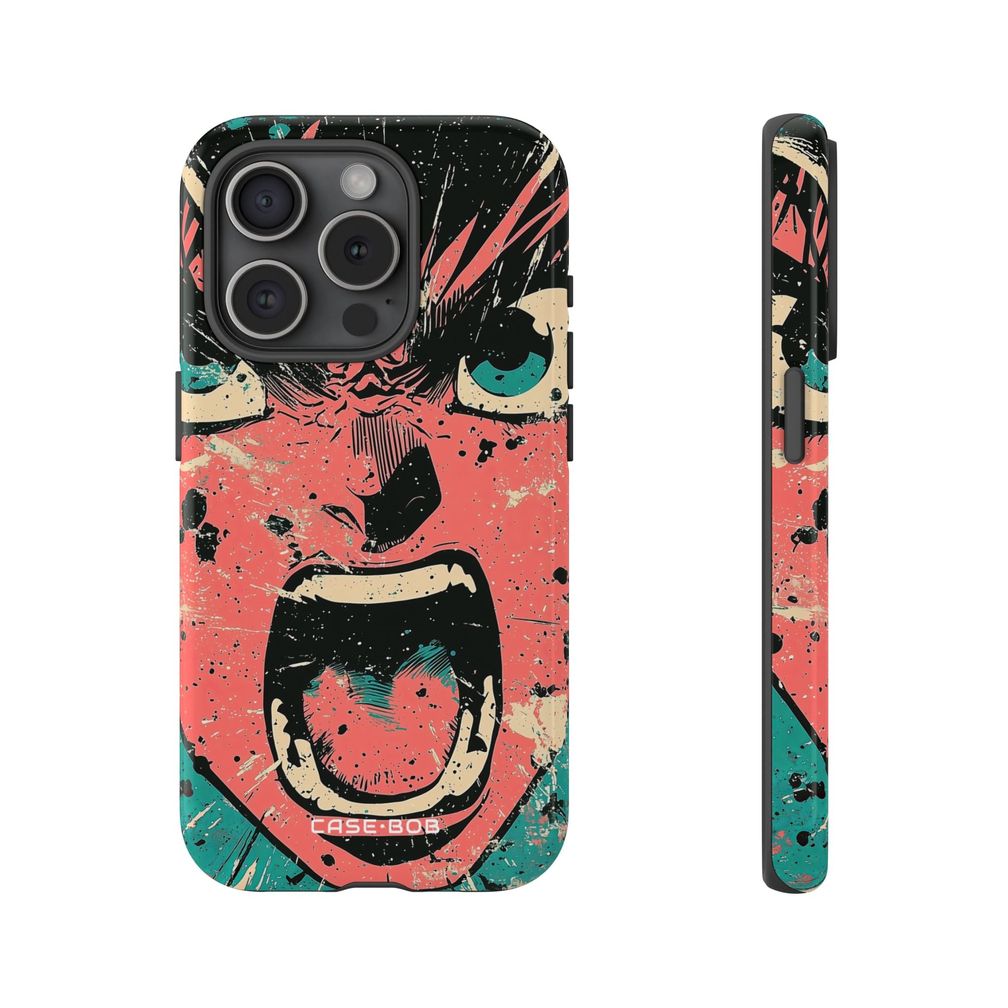Screaming Face Pink iPhone 15 Pro Case - Tough