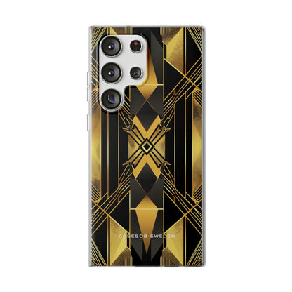 Golden Geometric Elegance Samsung S23 - Flexi Phone Case