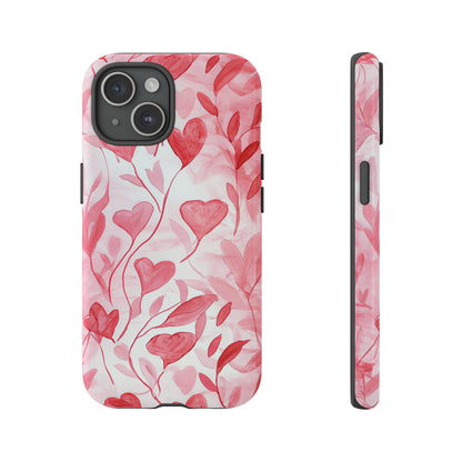 Cupid's Intertwined Hearts - Protective Phone Case