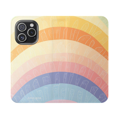 Pastel Rainbow Glow - iPhone 15 Pro Case - Wallet