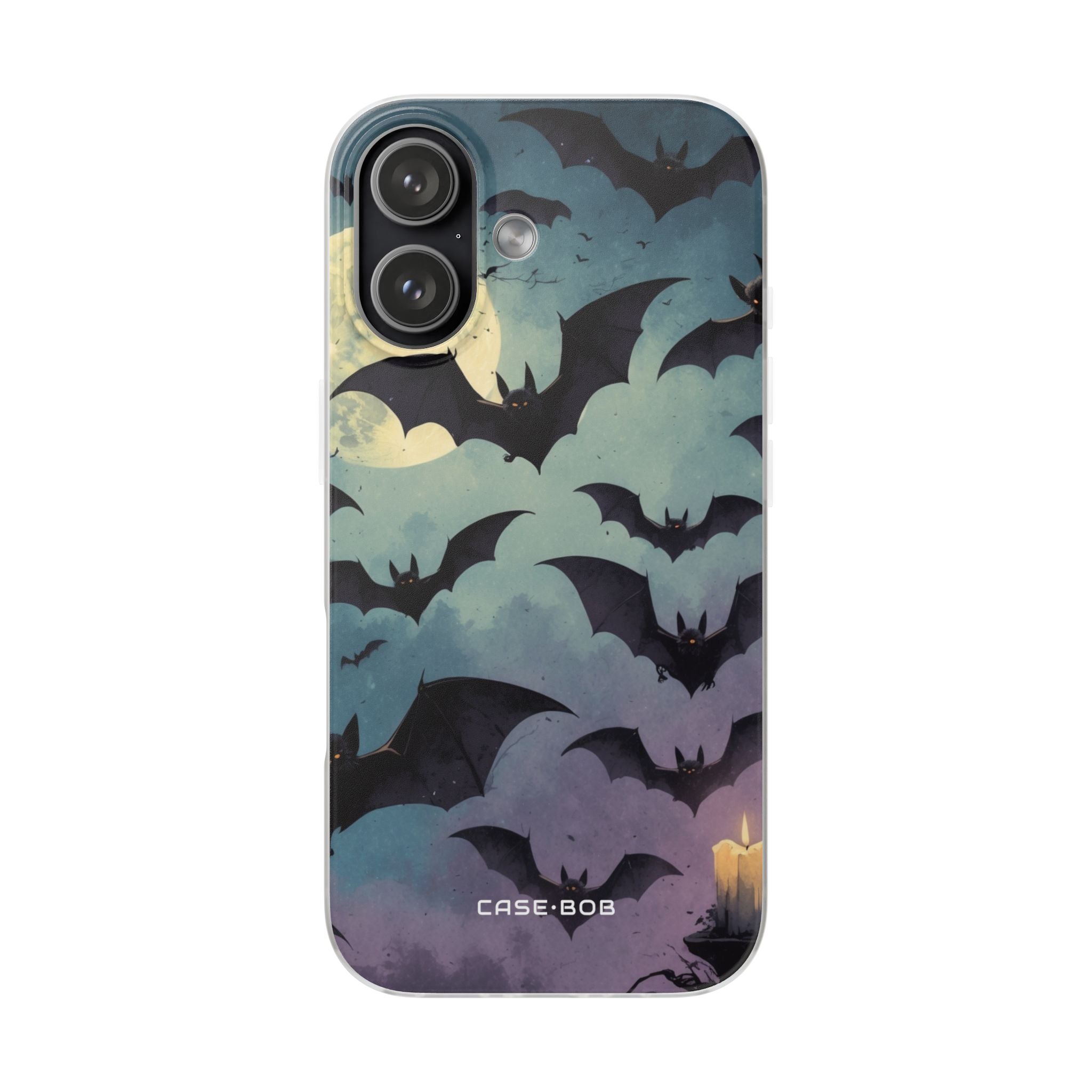Glowing Bat Swarm iPhone 17 Case - Soft