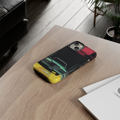Retro Futuristic Nightscape - iPhone Case
