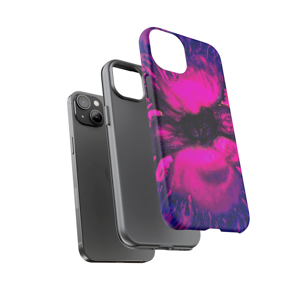 Deep Pink Ink Art iPhone Case (Protective) Phone Case