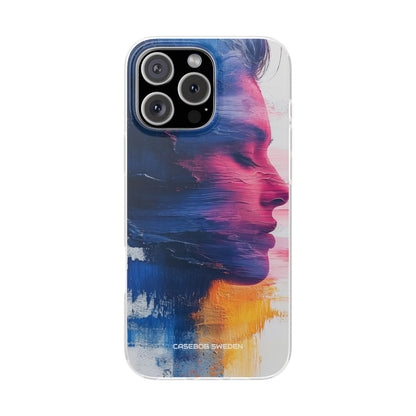 Blue Magenta Portrait - Flexi iPhone 16 Phone Case