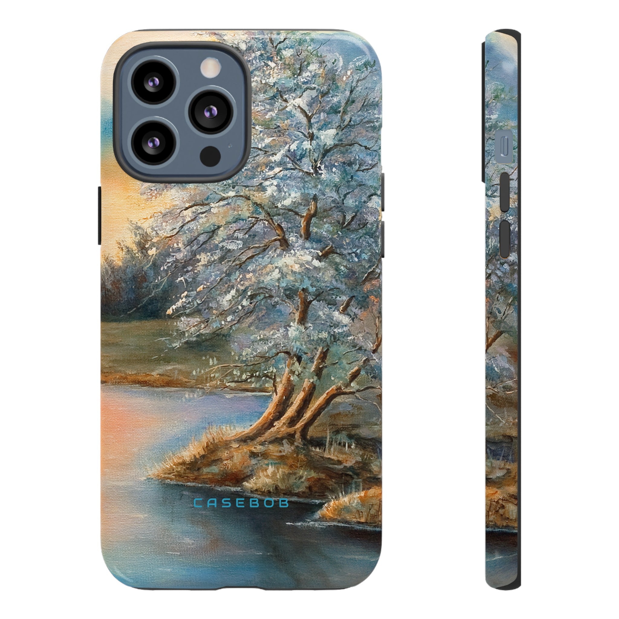 Winterday lake - Protective Phone Case