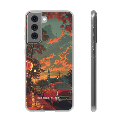 Mid-Century Nostalgia Streetscape Samsung S21 - Flexi Phone Case