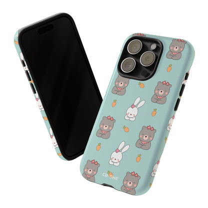 Bunnies Gather Carrots - iPhone Case