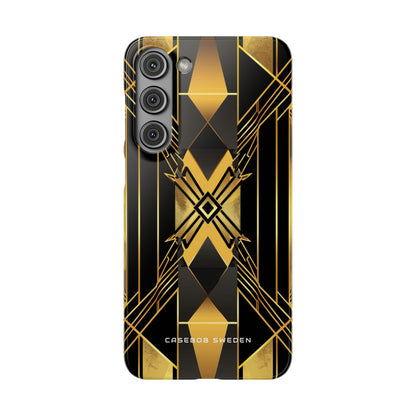 Golden Geometric Elegance Samsung S23 - Slim Phone Case