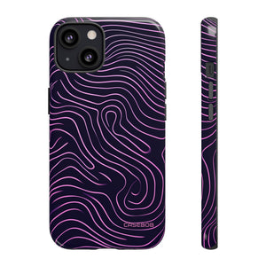 Purple Line Minimalism - Protective Phone Case