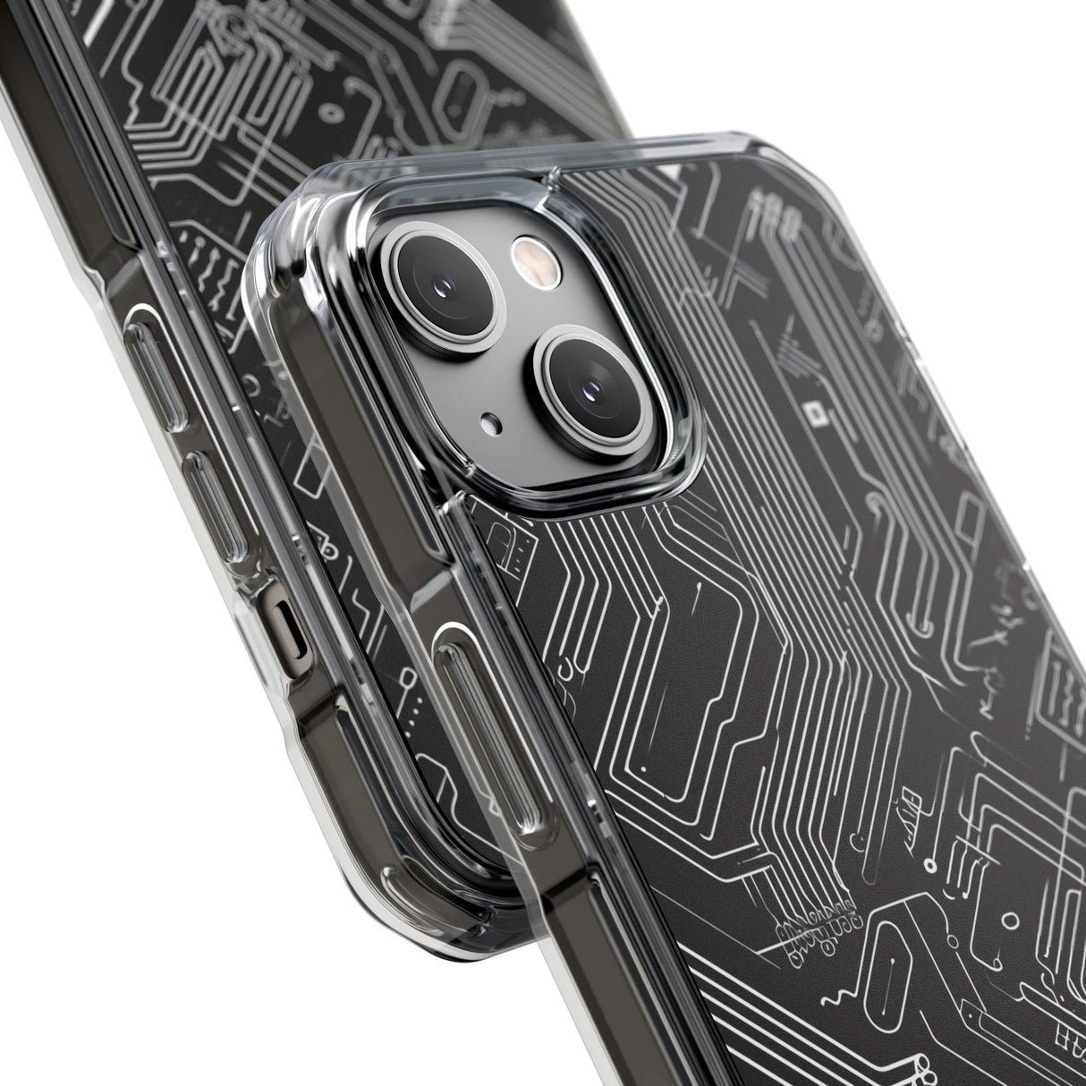 Cyber Circuitry Art - Phone Case for iPhone (Clear Impact - Magnetic)