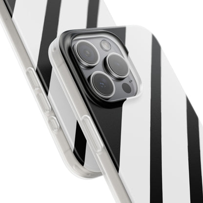 Diagonal Bands Noir iPhone 15 Pro Max Case - Soft