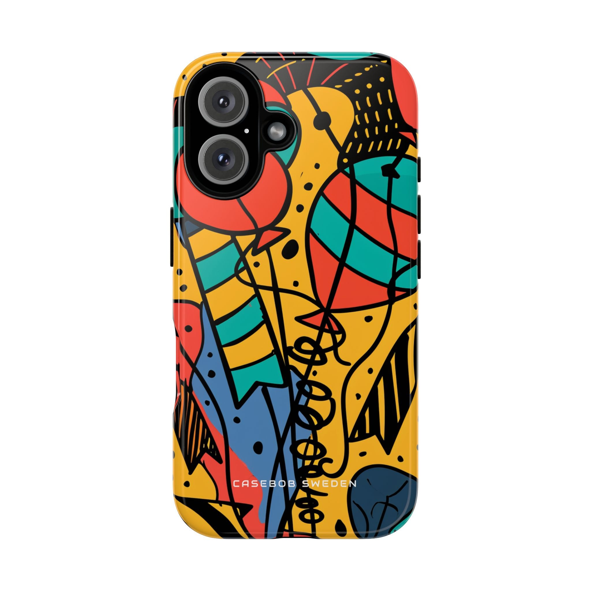 Playful Lines in Motion iPhone 16 - Tough Phone Case