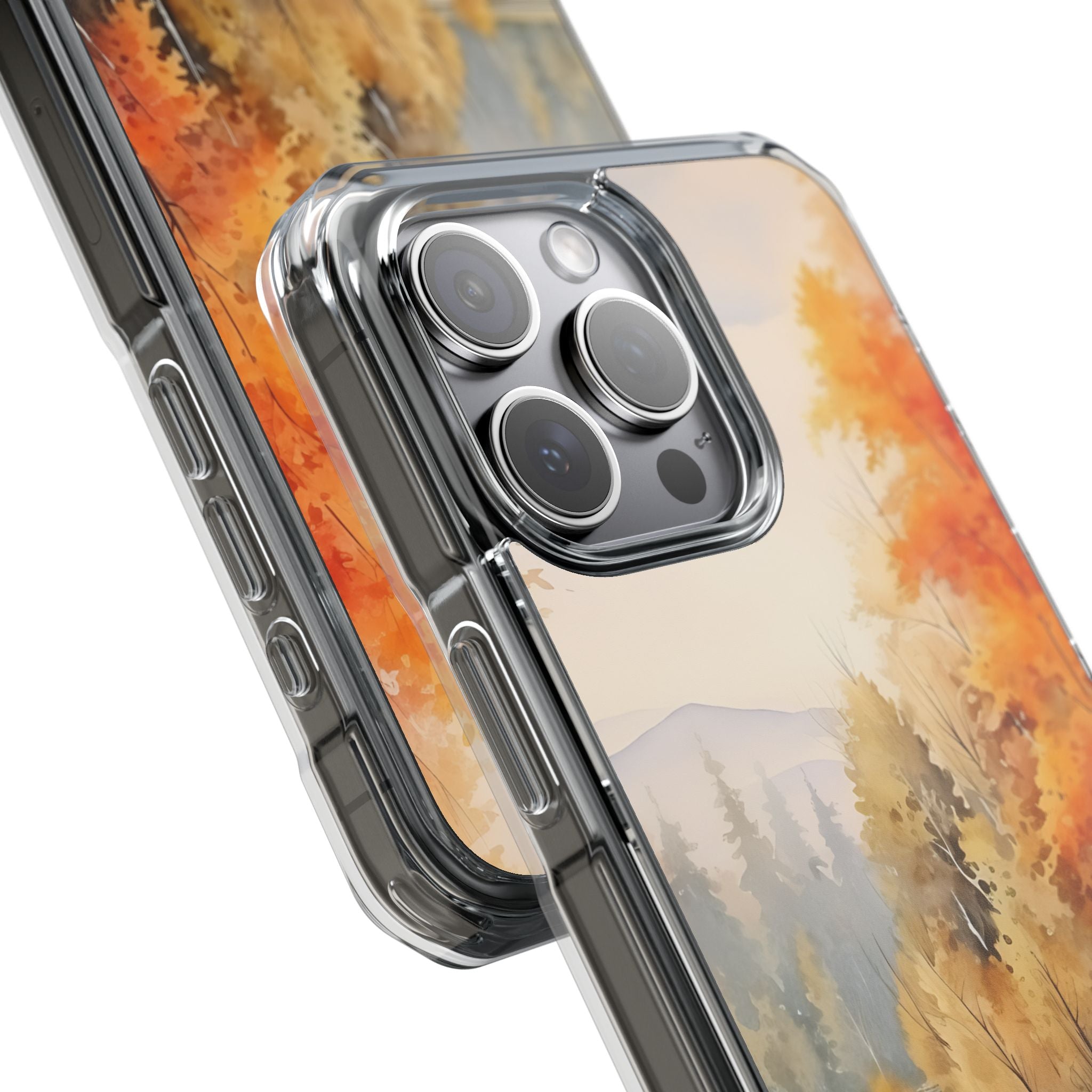 Golden Leaves Drift iPhone Case - Impact