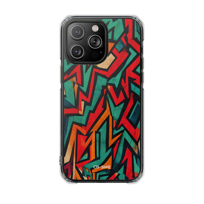Vivid Geometry Dance iPhone Case - Impact