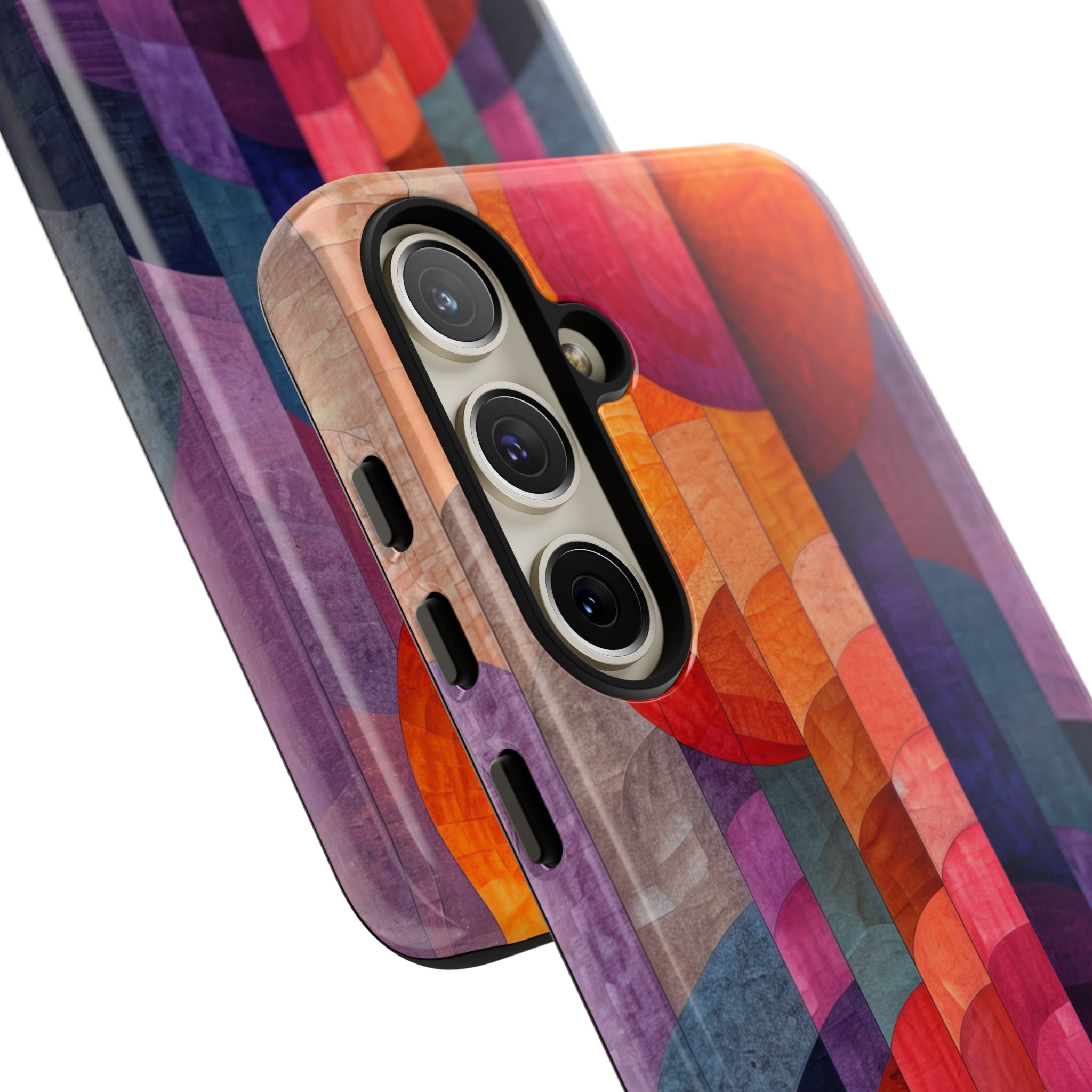 Purple Orange Abstract - Tough Samsung S24 Phone Case