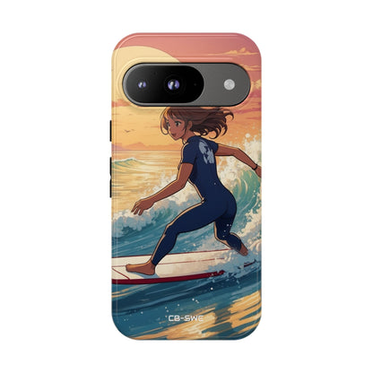 Surfing Into Sunset - Google Pixel Case