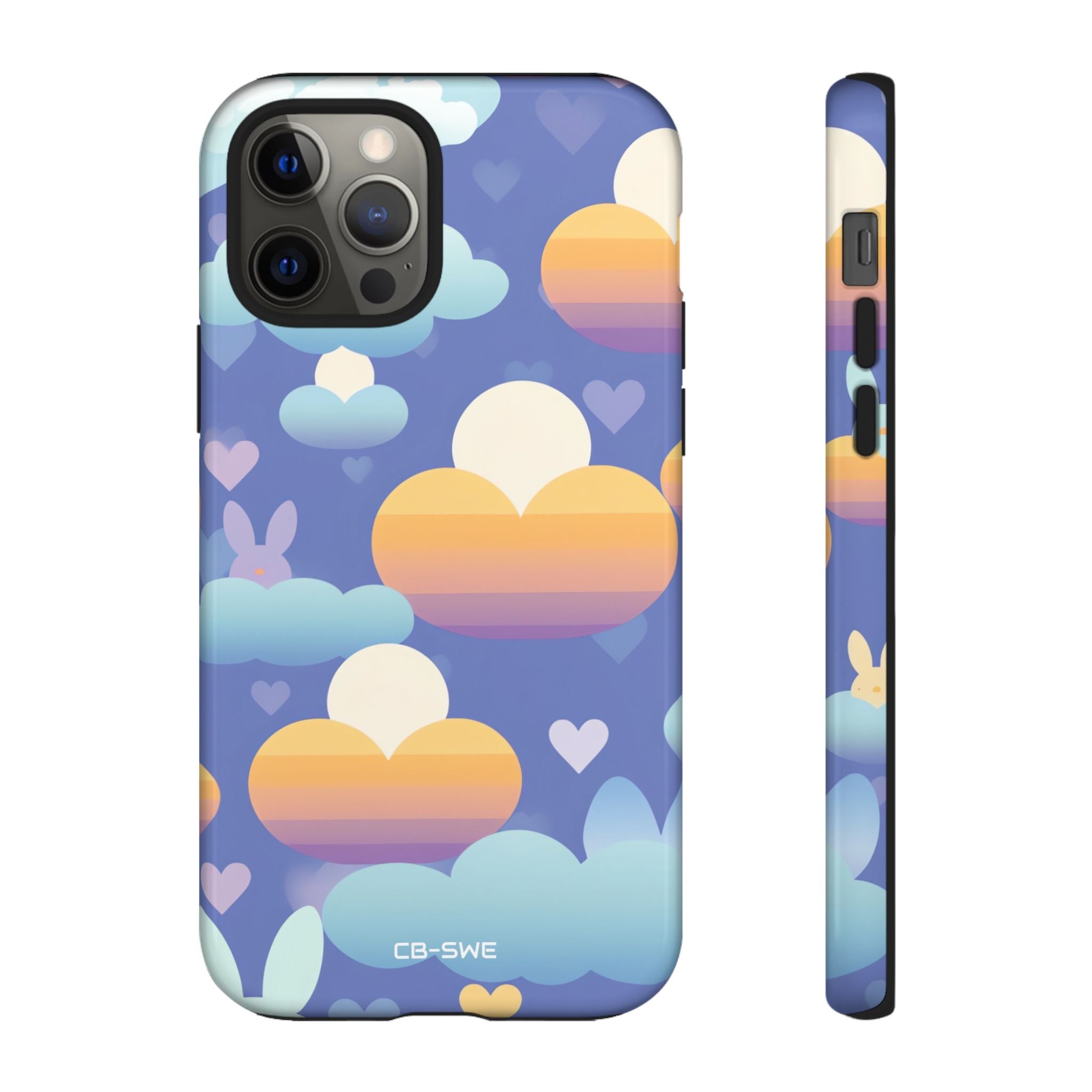 Bunnies Dance Among Clouds - iPhone Case