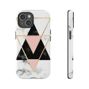 Marble Triangles - Protective Phone Case