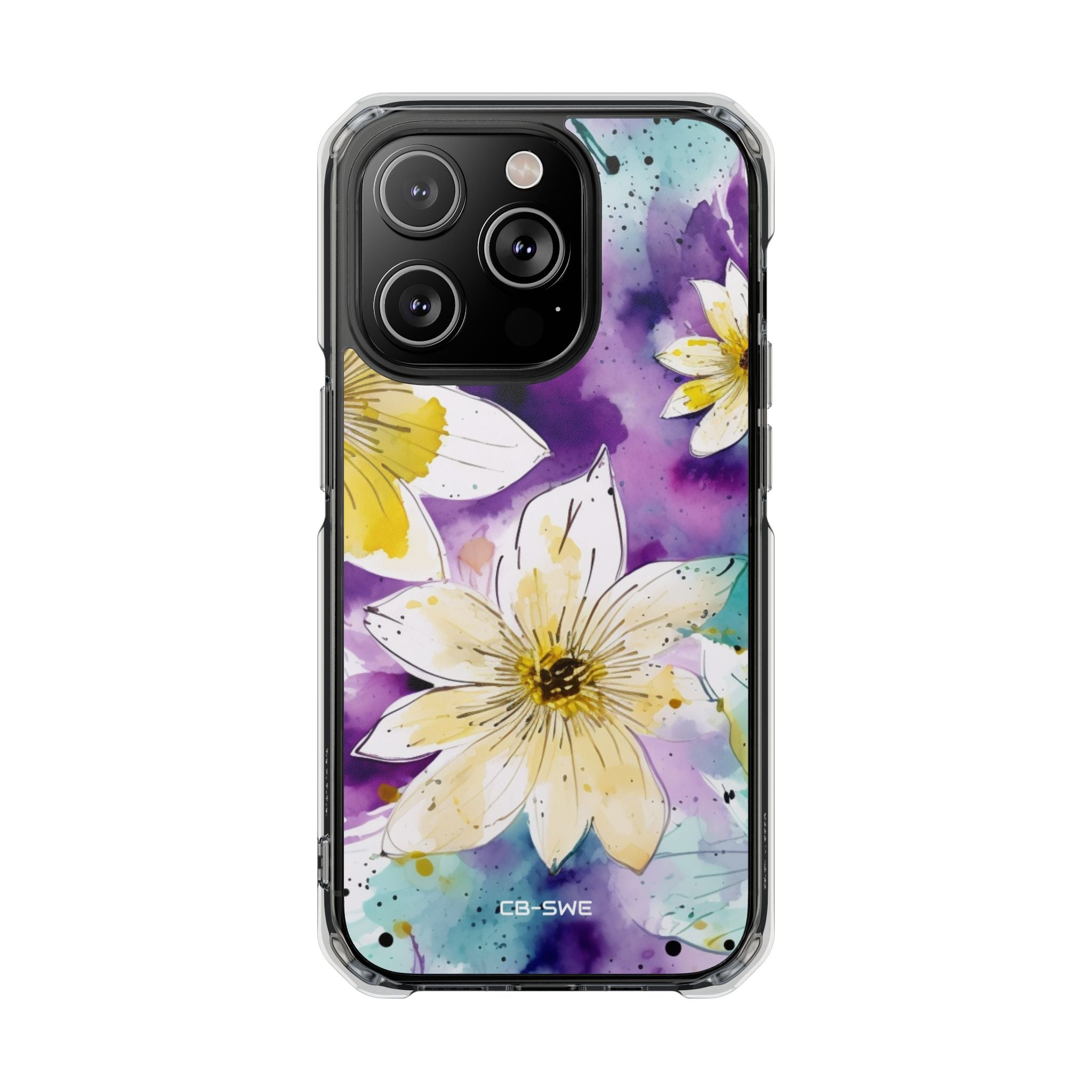 Vibrant Watercolor Flowers iPhone Case - Impact