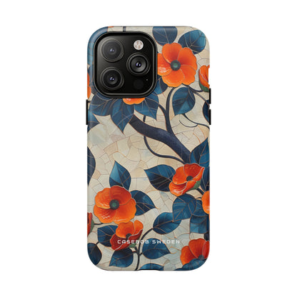 Orange Blossoms Mosaic Harmony iPhone 14 | Tough+ Phone Case