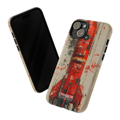Crimson Rocket Burst iPhone 15 - Tough