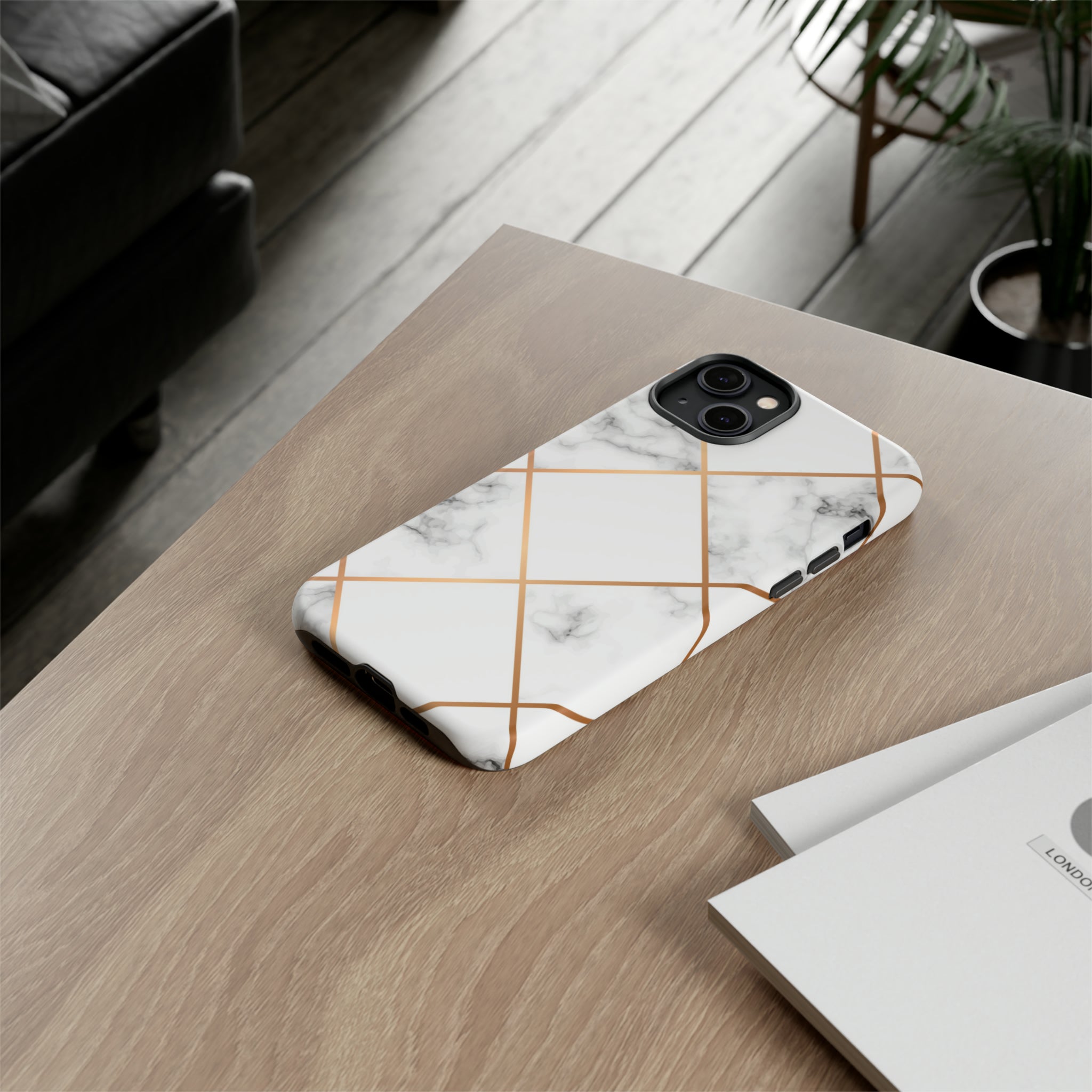 White Marble - Protective Phone Case