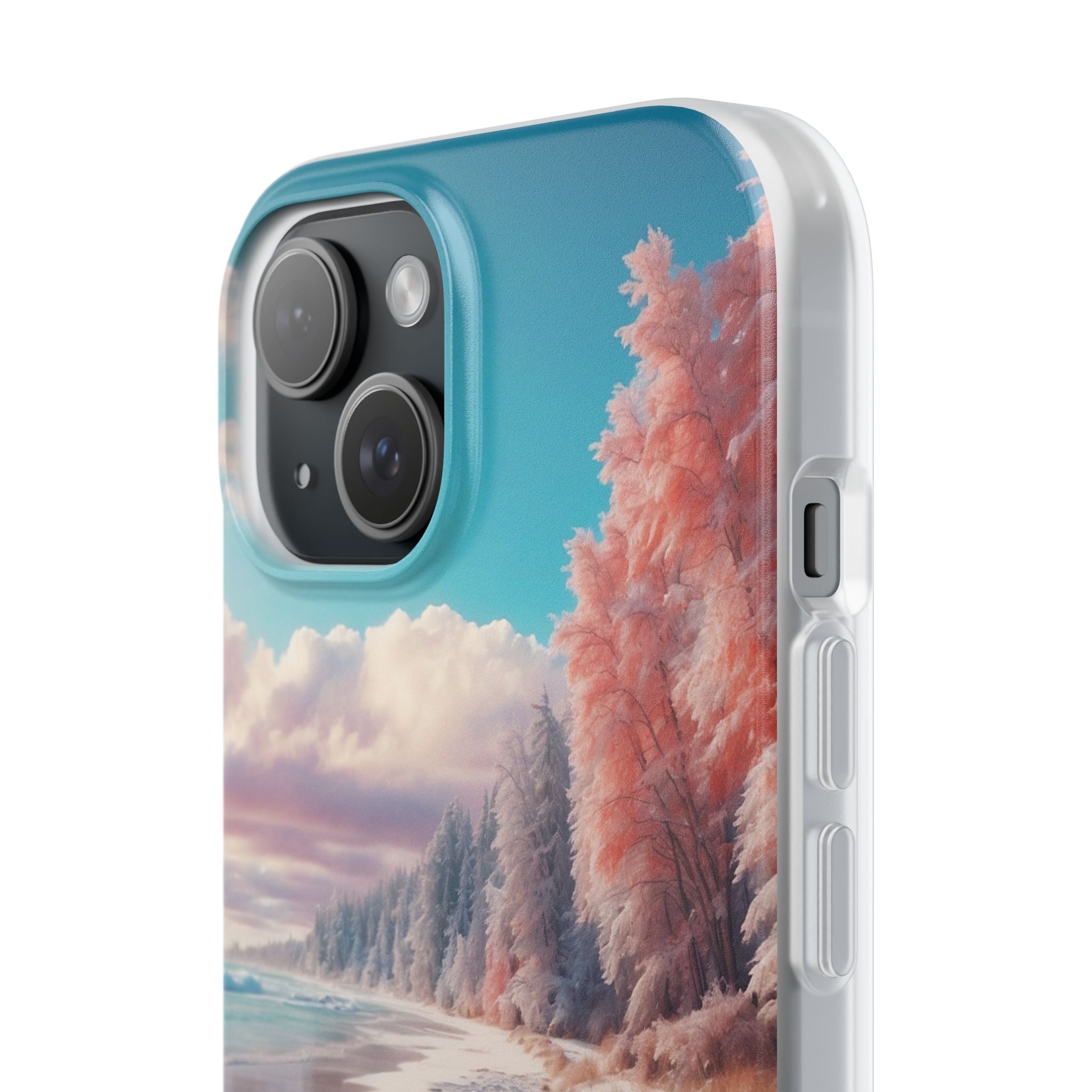 Snowy Footprints iPhone 15 Case - Soft