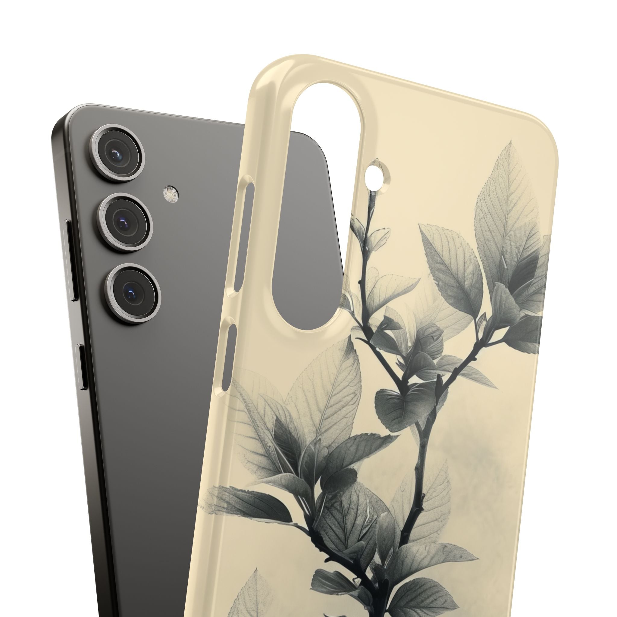 Beige Branch Art - Slim Samsung S24 Phone Case