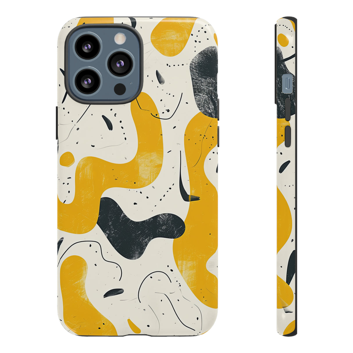 Yellow Linear Harmony - Protective Phone Case