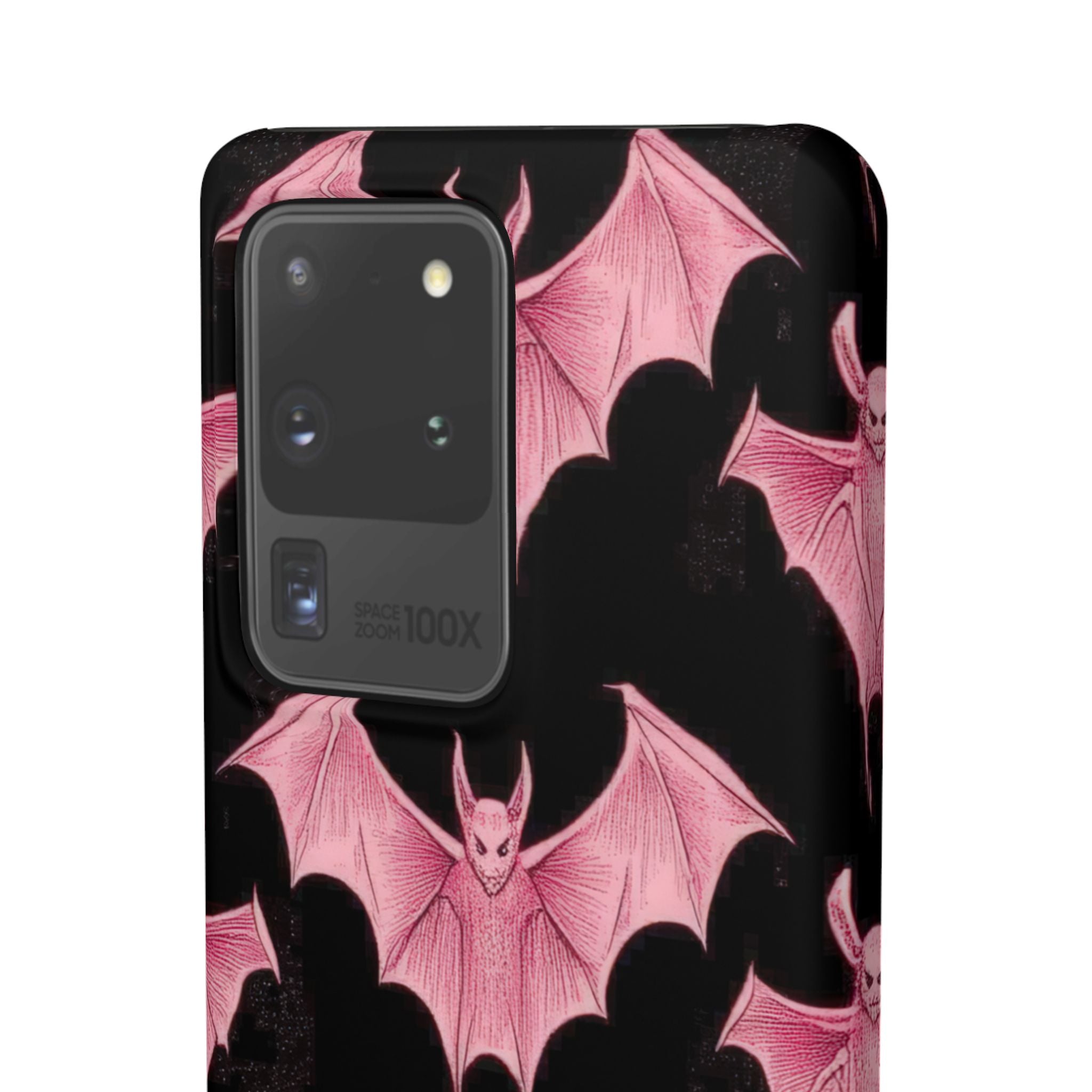 Gothic Pink Bats Aflame Samsung S20 - Slim Phone Case