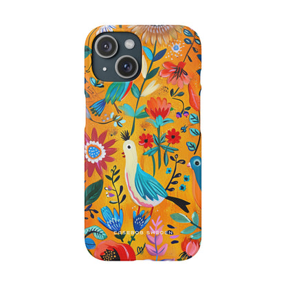 Whimsical Vintage Nature Harmony iPhone 15 - Slim Phone Case