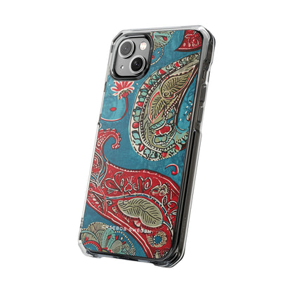 Vintage Paisley Elegance iPhone 14 - Clear Impact Phone Case