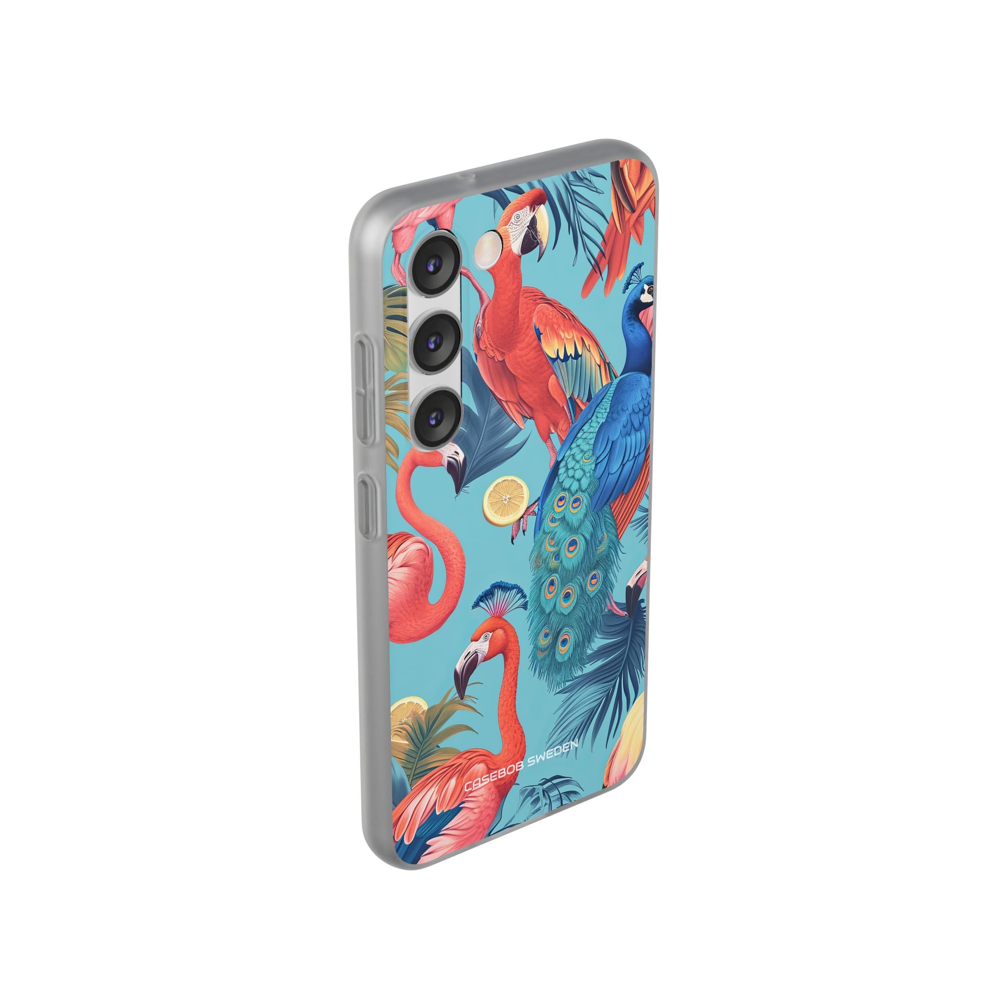 Tropical Flamingo Bliss - Flexi Samsung S23 Phone Case